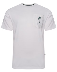 KAM – Venice – T-Shirt mit umgekehrtem Aufdruck, Weiß